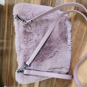 Expressions NYC Crossbody, Blush Faux Fur